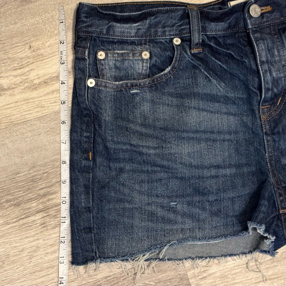NEW MADEWELL Dark Wash Cut Off Women's Denim Shorts Size 29 - RETAILS $128 - Picture 4 of 8